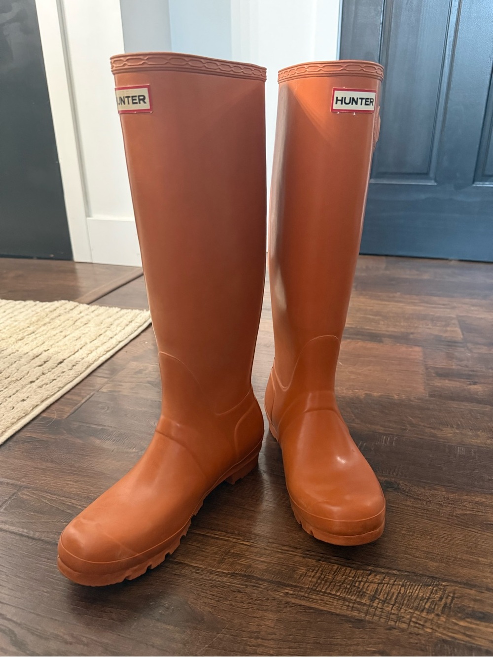 Hunter Tall Orange Rain Boots - Picture 12 of 13